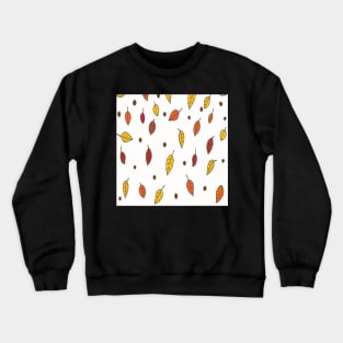 Autumn Leaf Pattern Graphic Design Orange, Rust & Yellow Background Beautiful Fall Crewneck Sweatshirt